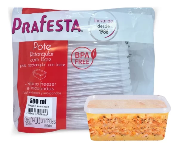 POTE C/ LACRE RET. PRAFESTA 500 ML CX20X10