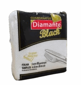 GUARDANAPO DIAMANTE BLACK 22X20 FD48X50