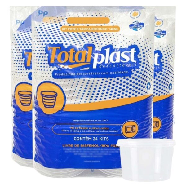 KIT POTE TOTAL PLAST 200 ML CX18X24