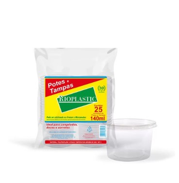 KIT POTE RIOPLASTIC 140 ML CX40X25
