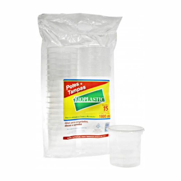 KIT POTE RIOPLASTIC 1800 ML CX12X15
