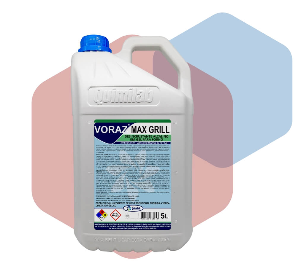 DESINCRUSTANTE EM GEL VORAZ MAX GRILL QUIMILAB FD4X5L